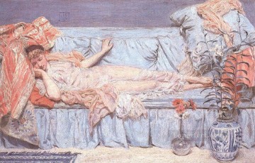 ユリの女性像 アルバート・ジョセフ・ムーア Oil Paintings